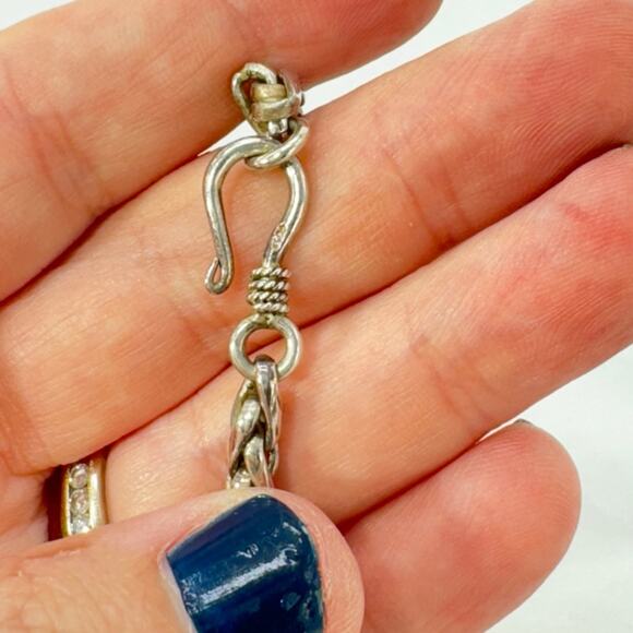 Sterling silver rope chain and pendant - Picture 6 of 7